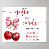 Cherry Gift & Kaarten Roze Coquette Baby shower Poster (Voorkant)