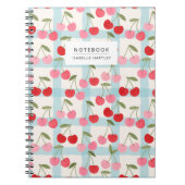 Cherry Gingham Check Pattern in Red and Pink Notitieboek (Voorkant)