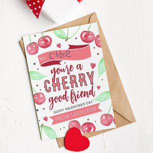 Cherry Goede Vriend Klaslokaal Valentijnsdag Kaart