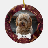 Cherry Gold Custom Pet Puppy Dog Foto Keramisch Ornament (Voorkant)