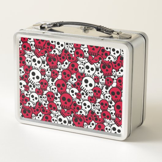 Cherry Gothic Skull Pattern Print (Achterkant)