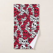 Cherry Gothic Skull Pattern Print Bad Handdoek (Handdoek)
