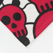 Cherry Gothic Skull Pattern Print Fleece Deken (Hoek)