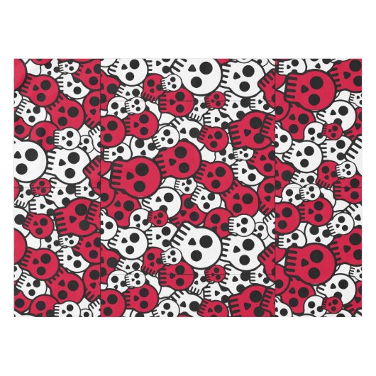 Cherry Gothic Skull Pattern Print Tafelkleed (Voorkant (Horizontaal))