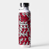 Cherry Gothic Skull Pattern Print Waterfles (Rechts)