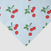 Cherry Graphic Modern Red Cherries Tissuepapier (Detail)
