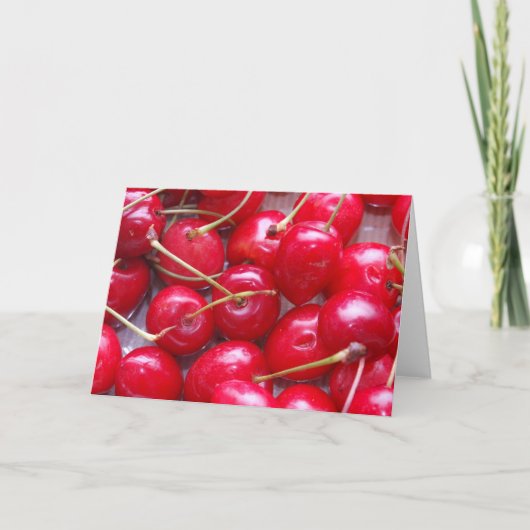 Cherry greetings card kaart (Voorkant)