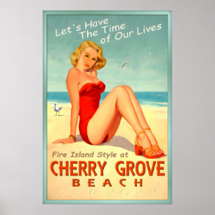 Cherry Grove Beach Long Island New York Speld U Poster