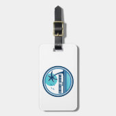 Cherry Grove Beach South Carolina Palmboom Vogels Bagagelabel (Voorkant verticaal)