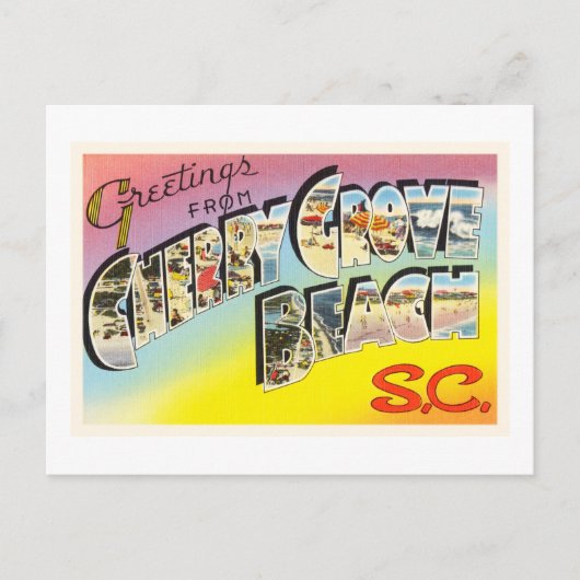 Cherry Grove Beach South Carolina SC Old Briefkaar Briefkaart (Voorkant)