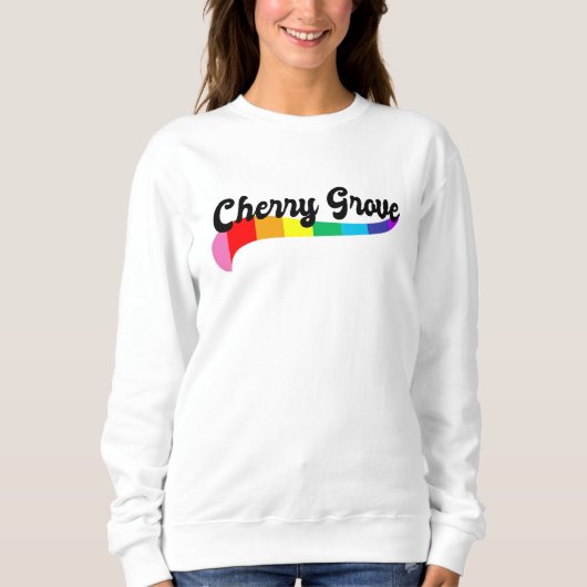 Cherry Grove Fire Island NY regenboog logo LGBTQ Trui (Voorkant)