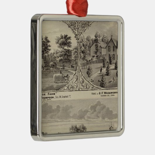 Cherry Grove, Hillside Boerderij Metalen Ornament (Rechts)