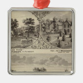 Cherry Grove, Hillside Boerderij Metalen Ornament (Voorkant)