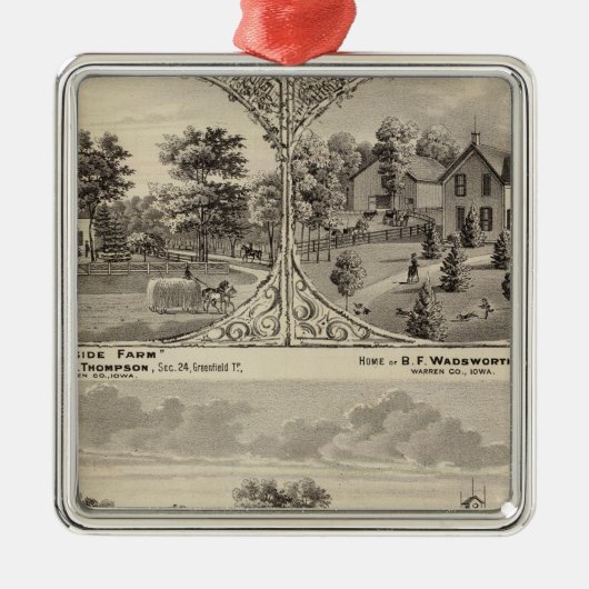 Cherry Grove, Hillside Boerderij Metalen Ornament (Voorkant)