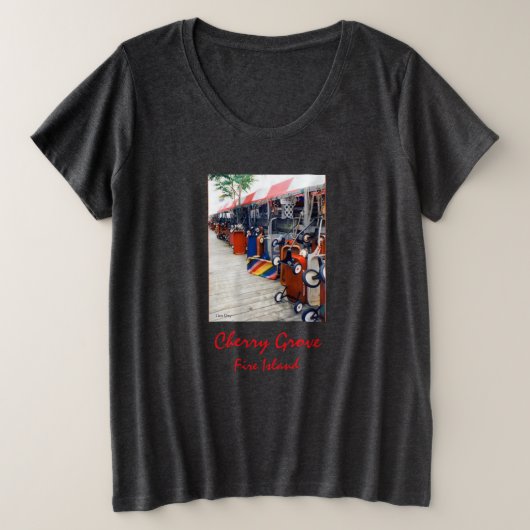 Cherry Grove Pride Wagon Dames Plus-size T-shirt (Design voorkant)