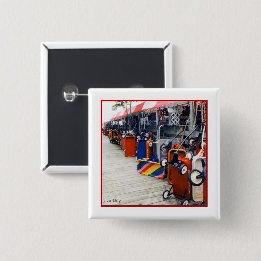 Cherry Grove Pride Wagon Square Button (Voorkant /achterkant)