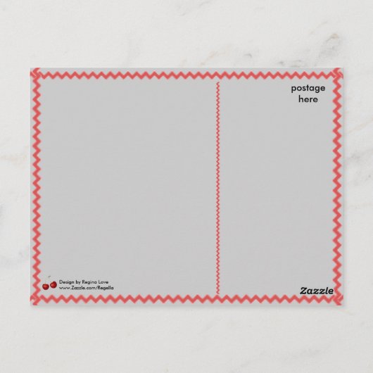 Cherry Guilt Retro Briefkaart (Achterkant)