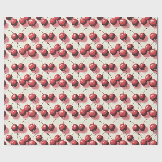Cherry Halftone Cadeaupapier (Vlak)