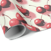 Cherry Halftone Cadeaupapier (Rol Hoek)