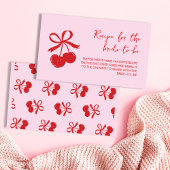 Cherry Hand Drawn Vrijgezellenfeest Recept Informatiekaartje