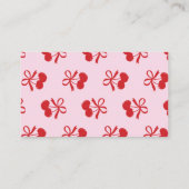 Cherry Hand Drawn Vrijgezellenfeest Recept Informatiekaartje (Achterkant)