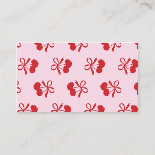 Cherry Hand Drawn Vrijgezellenfeest Recept Informatiekaartje (Achterkant)