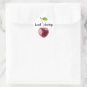 Cherry hart ronde sticker (Tas)
