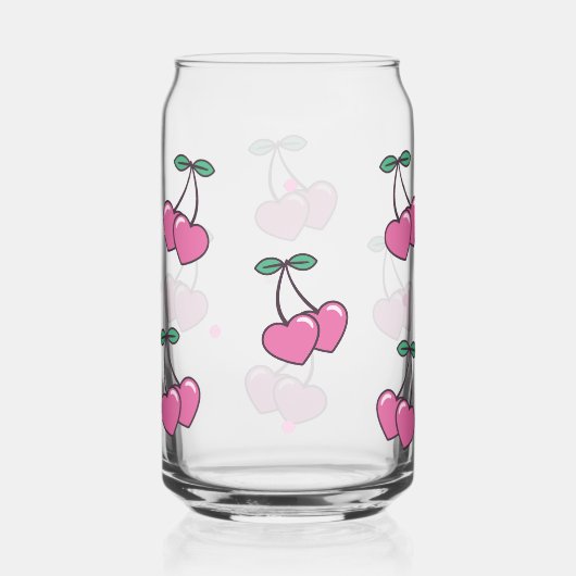 Cherry harten blikvorm glas (Voorkant)