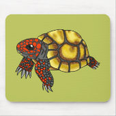 Cherry-Head Red-Footed Tortoise Mousepad (groen) Muismat (Voorkant)