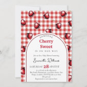Cherry Heart-Baby shower Kaart (Voorkant)