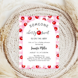 Cherry Heart-Baby shower Kaart