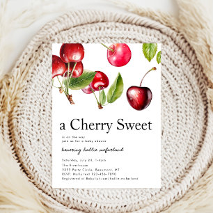 Cherry Heart-Baby shower Kaart