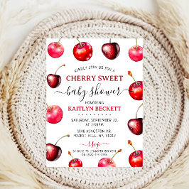 Cherry Heart-Baby shower Kaart