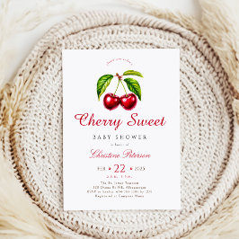 Cherry Heart-Baby shower Kaart
