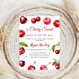 Cherry Heart-Baby shower Kaart