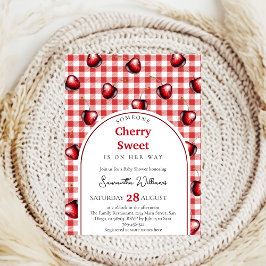 Cherry Heart-Baby shower Kaart