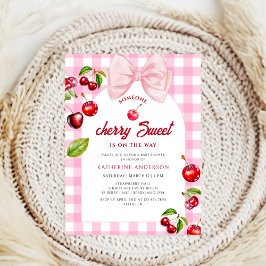 Cherry Heart-Baby shower Kaart