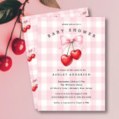 Cherry Heart Baby shower Kaart