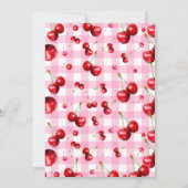 Cherry Heart-Baby shower Kaart (Achterkant)