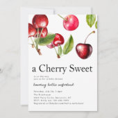 Cherry Heart-Baby shower Kaart (Voorkant)