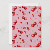 Cherry Heart-Baby shower Kaart (Achterkant)