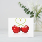 Cherry Heart Briefkaart (Staand voorkant)