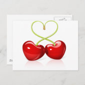 Cherry Heart Briefkaart (Voorkant / Achterkant)