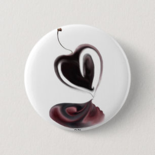 Cherry Heart Button