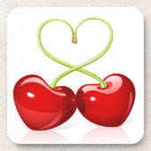 Cherry Heart Drankjes Onderzetter (Voorkant)