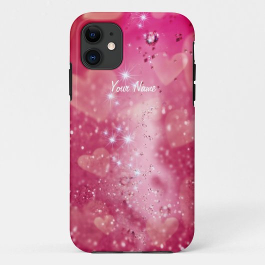 Cherry Heart Sparkle - Aanpassen Case-Mate iPhone Case (Achterkant)