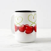 Cherry Heart Tweekleurige Koffiemok (Voorkant links)