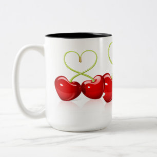 Cherry Heart Tweekleurige Koffiemok