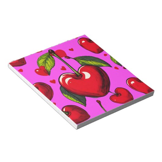 Cherry Hearts Notitieblok (Schuin)