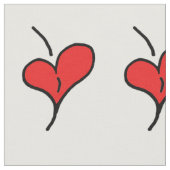 Cherry Hearts Stof (Close Up)